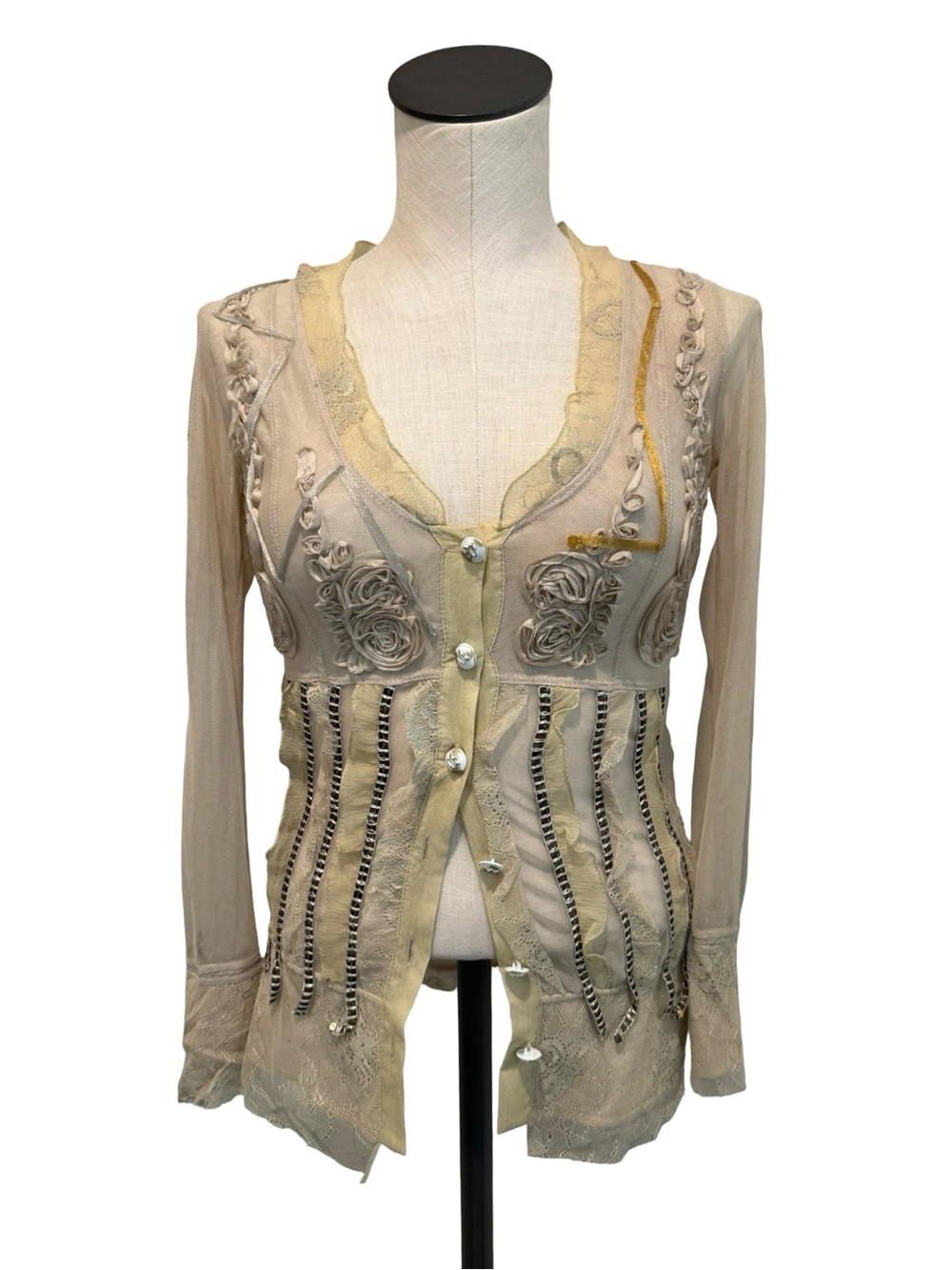 Save the Queen Shear and Lace Cardigan size S